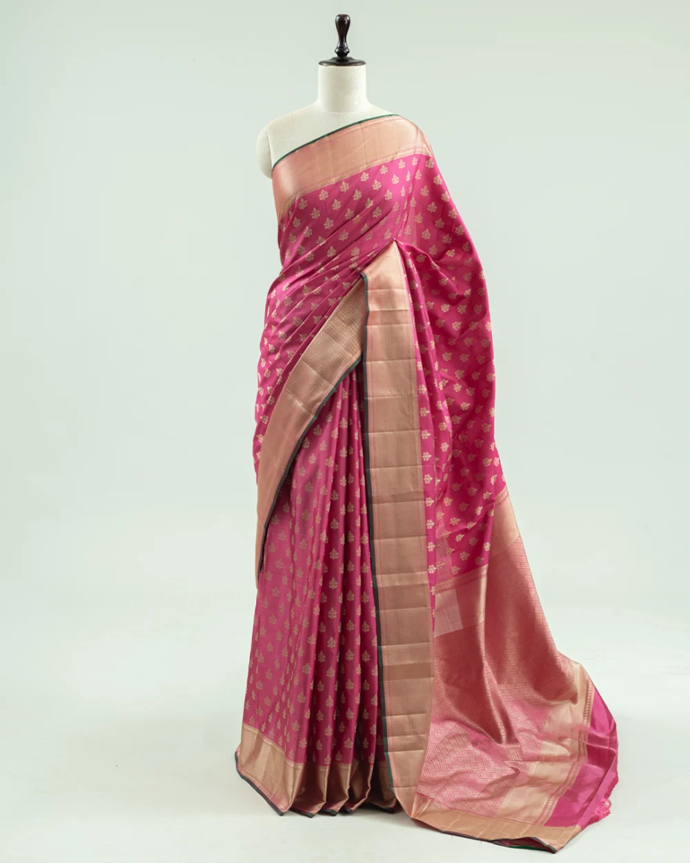 Radish Pink Kanjivaram Handloom Silk Saree