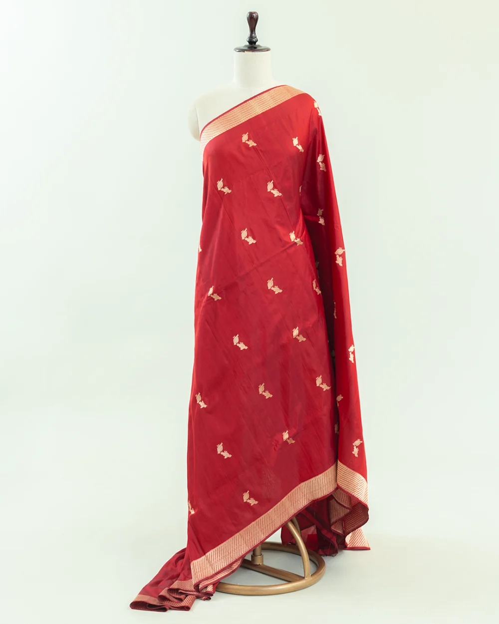 Maroon Silk Banaras Saree