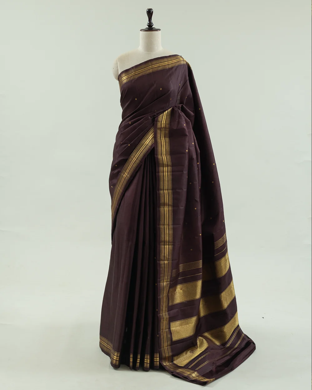 Coffee Brown Kanjivaram Handloom Silk Saree