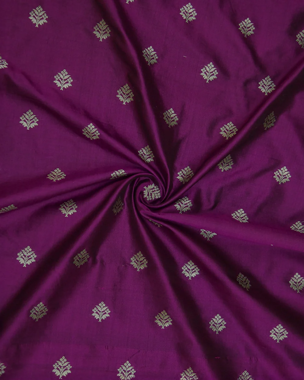 Plum Zari Butta Silk Fabrics