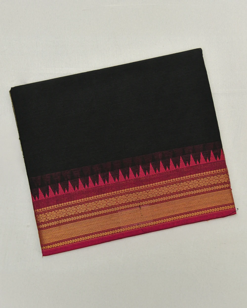 Black Kanchi Cotton Saree