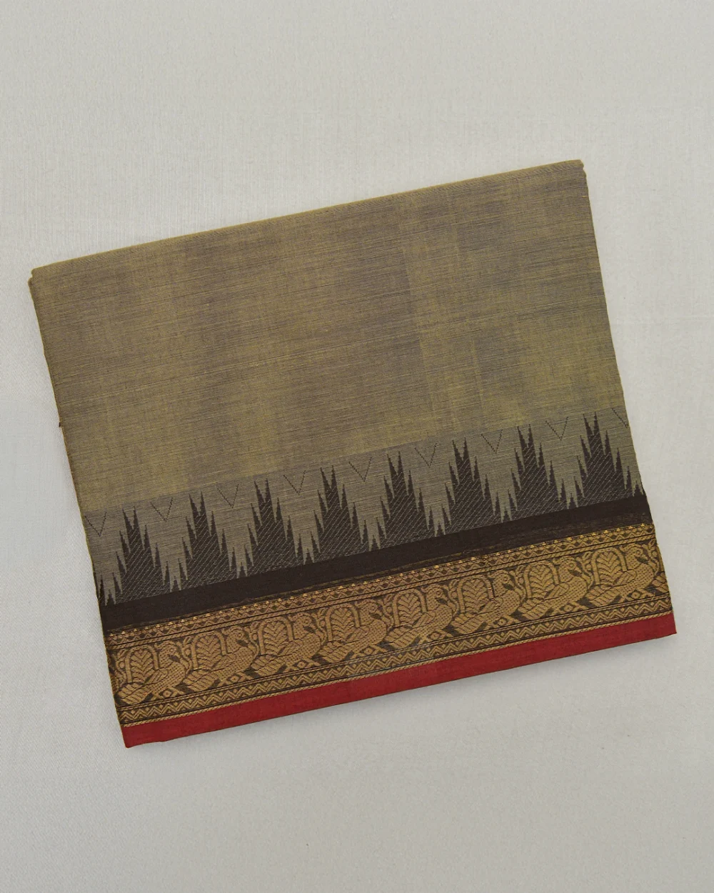 Dark Beige Kanchi Cotton Saree