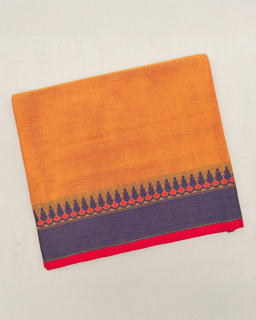 Orange Kanchi Cotton Saree