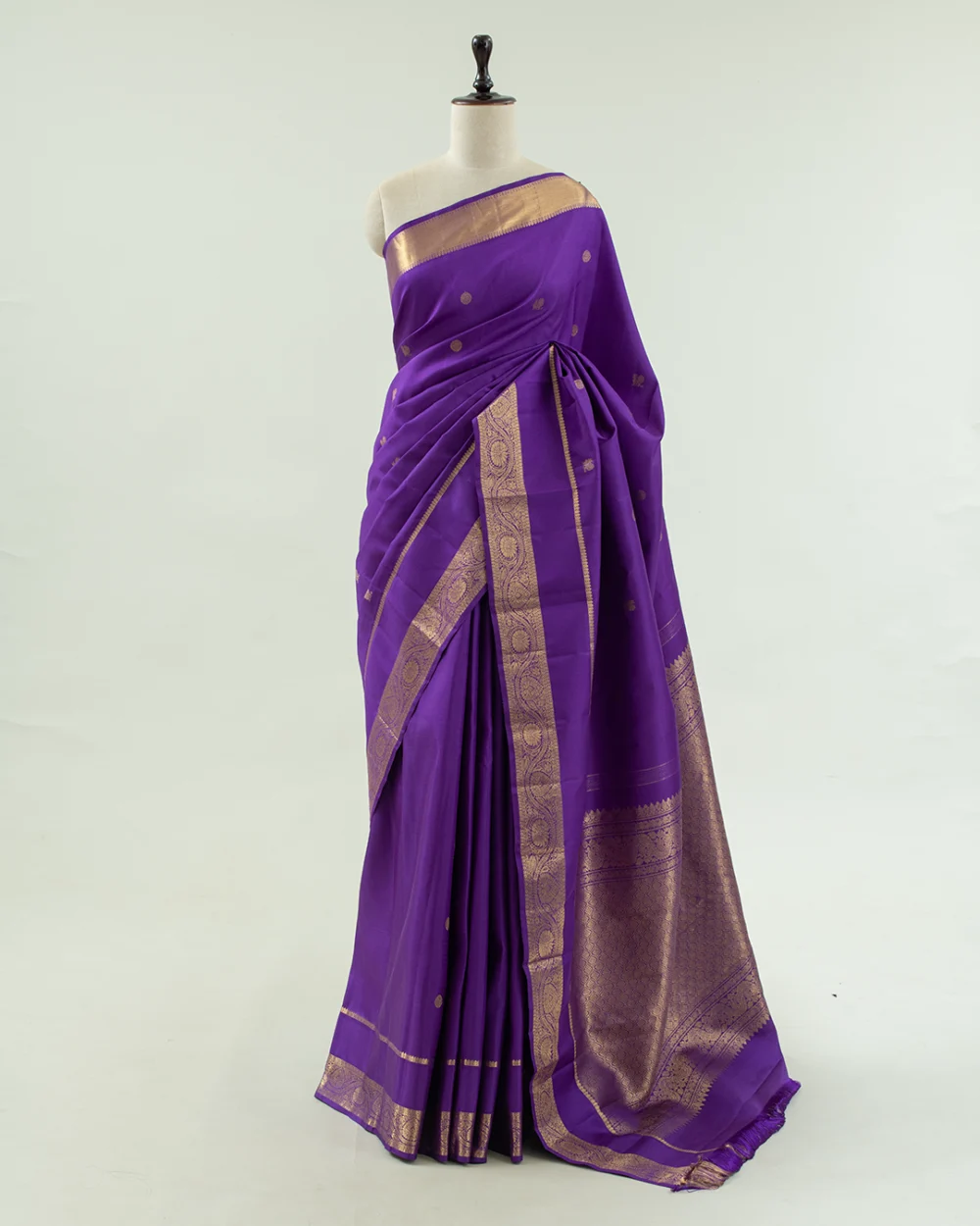 Purple Kanjivaram Handloom Silk Saree