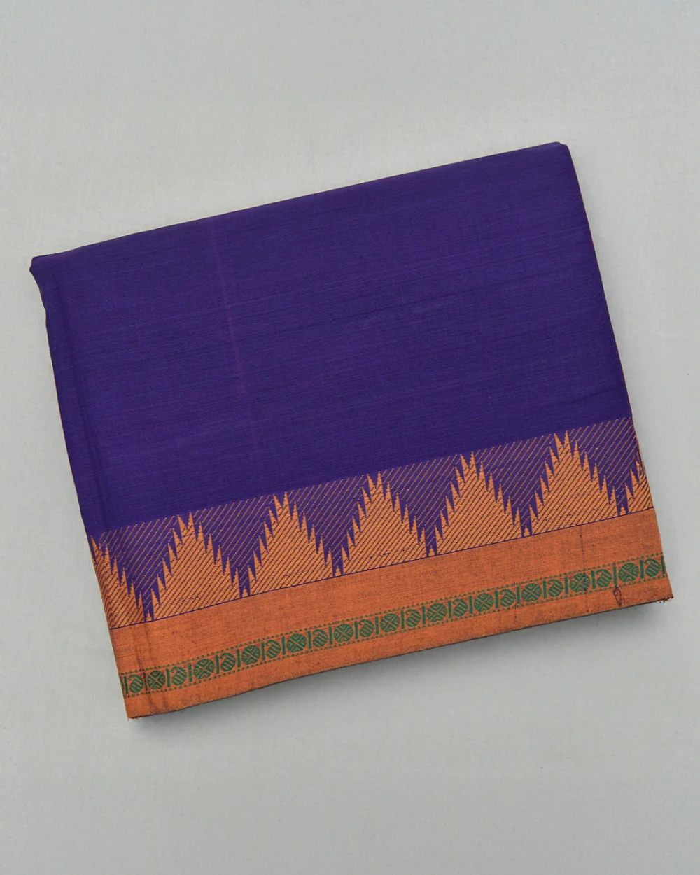Berry Blue Kanchi Cotton Saree