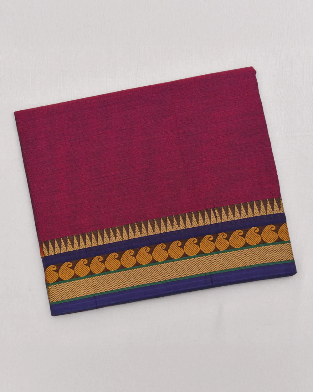 Wine Kanchi Cotton Saree