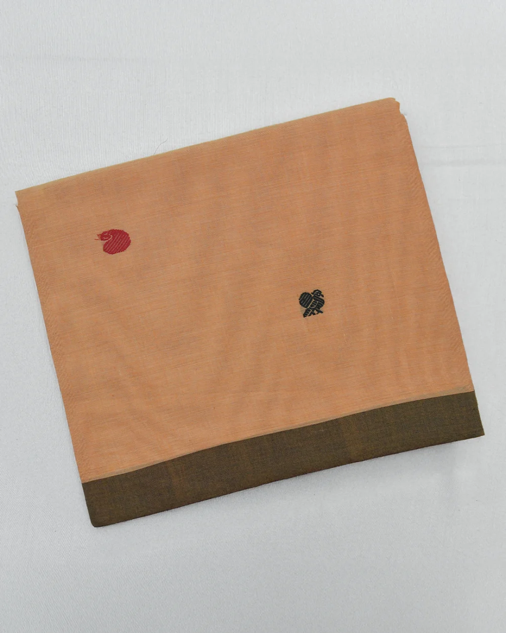 Pastel Orange Kanchi Cotton Saree