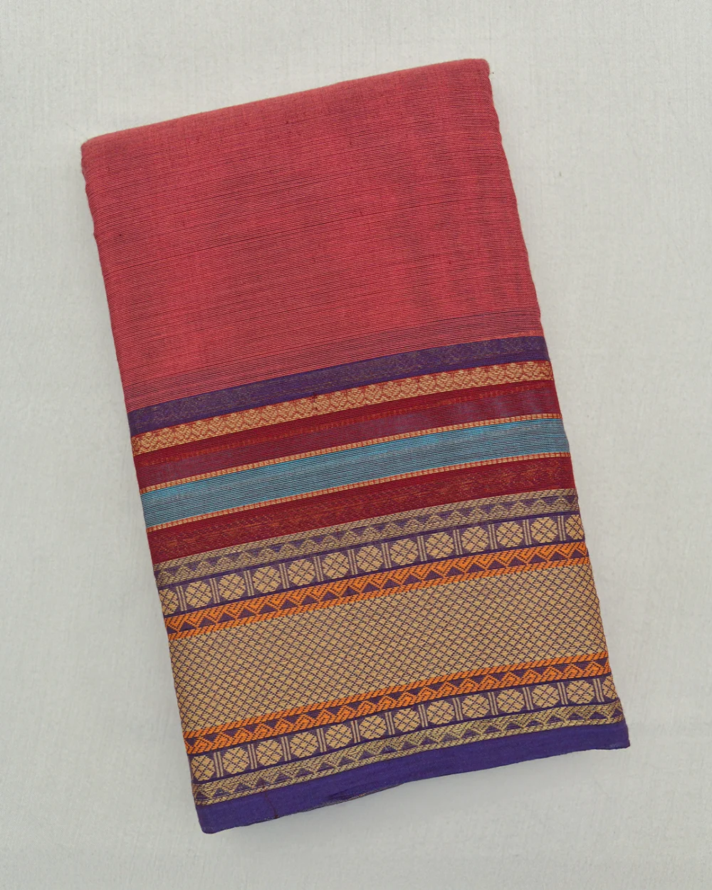 Onion Pink Kanchi Cotton Saree