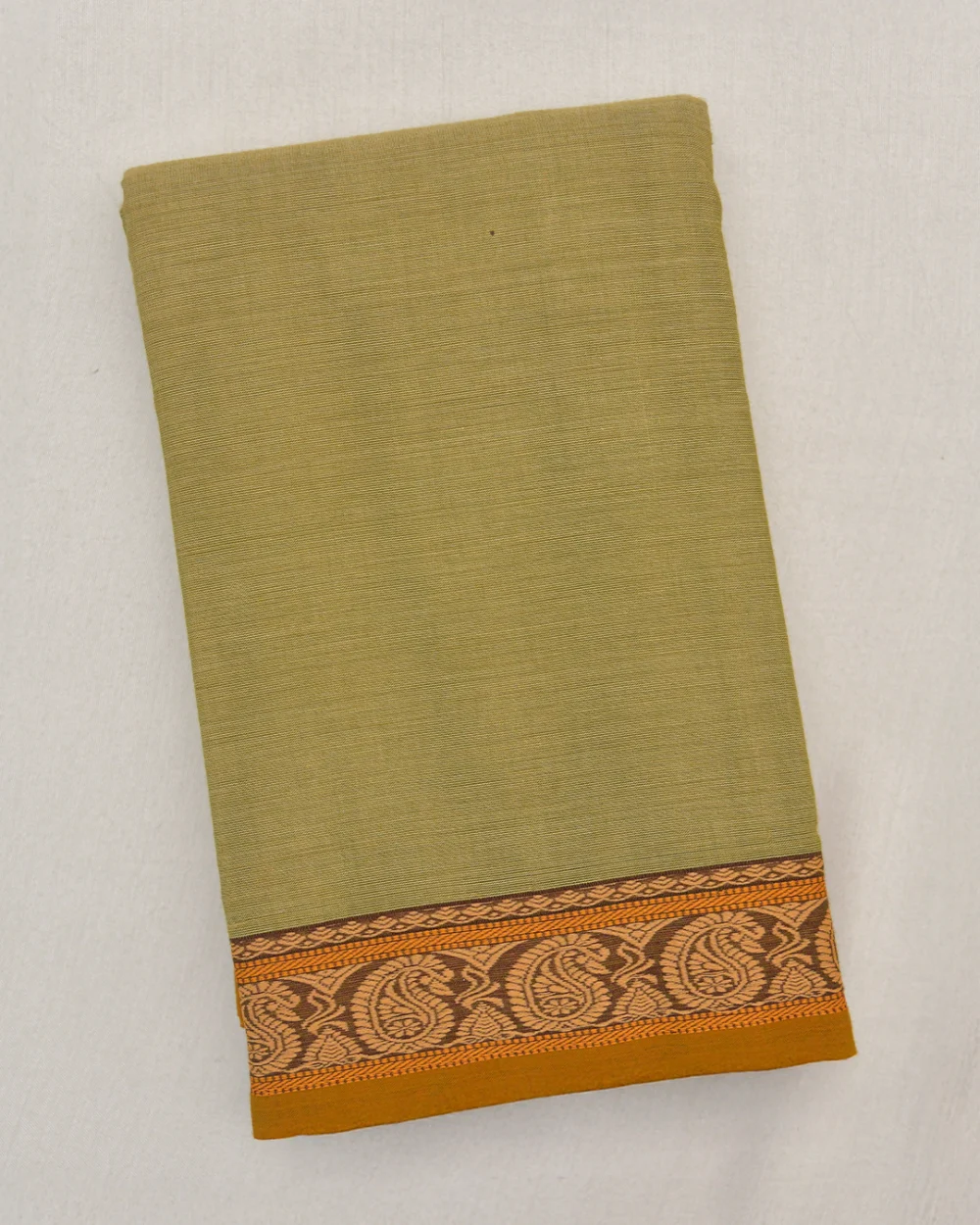 Pista Green Kanchi Cotton Saree