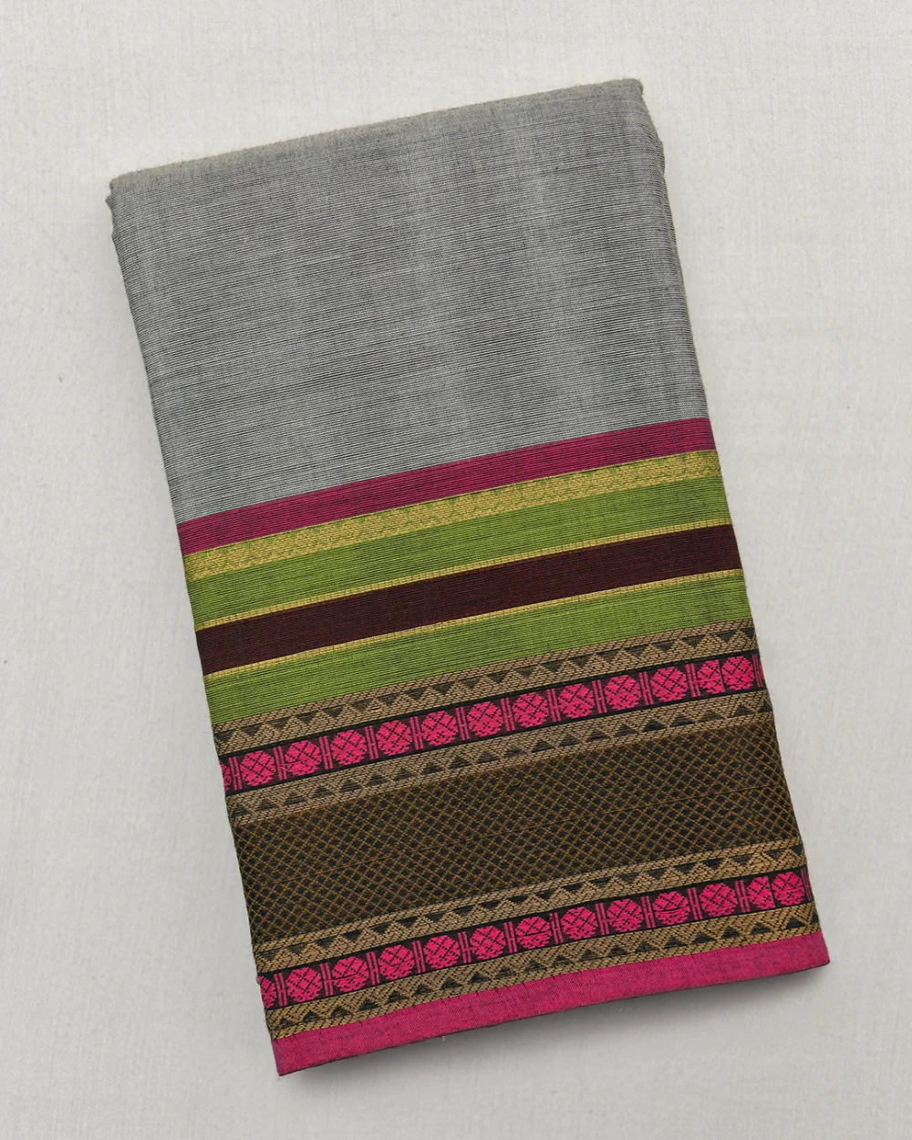 Gray Kanchi Cotton Saree
