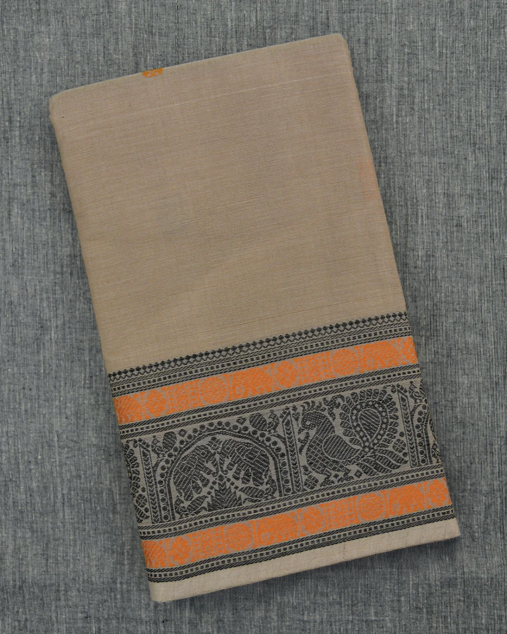 Pale Beige Kanchi Cotton Saree