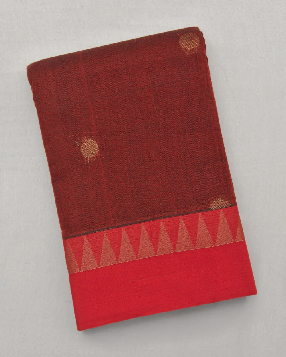 Maroon Kanchi Cotton Saree