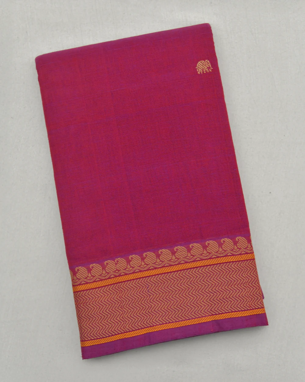 Magenta Pink Kanchi Cotton Saree