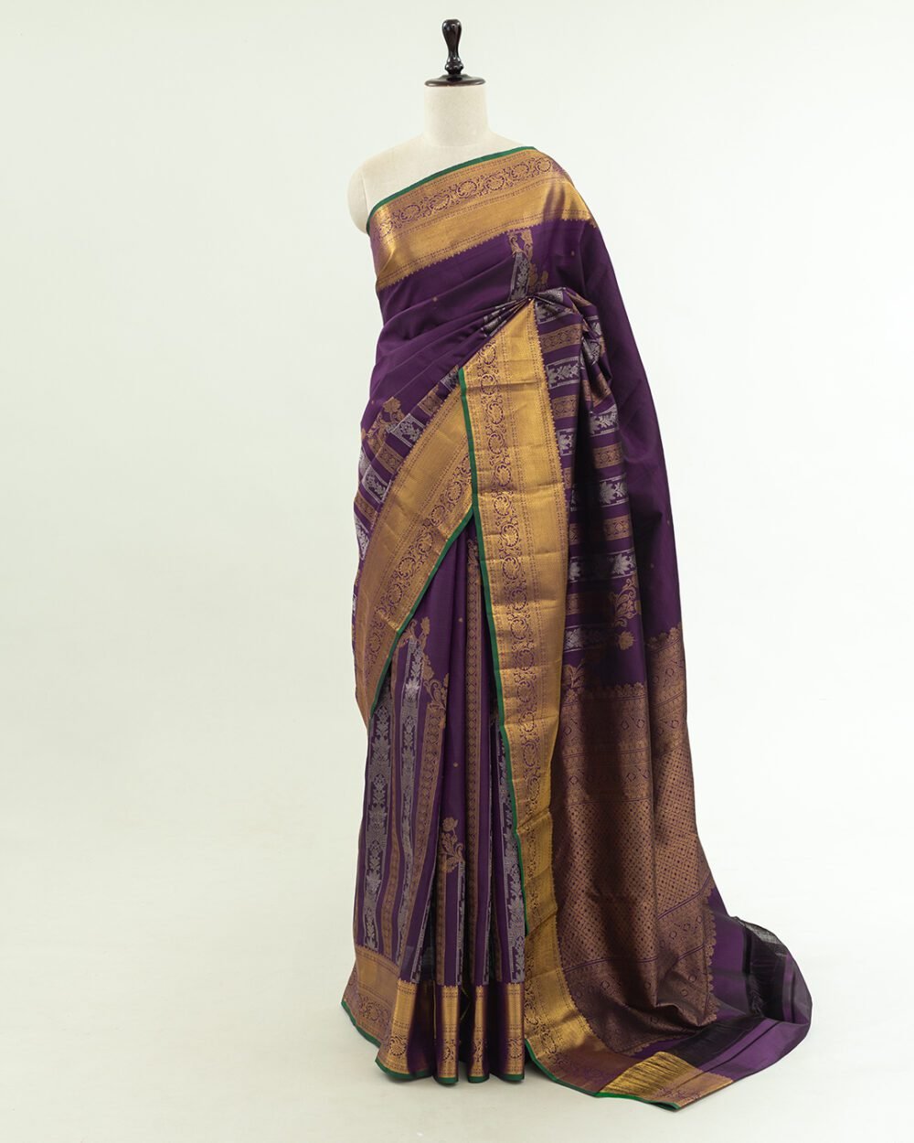 Wine Kanjivaram Handloom Silk Saree