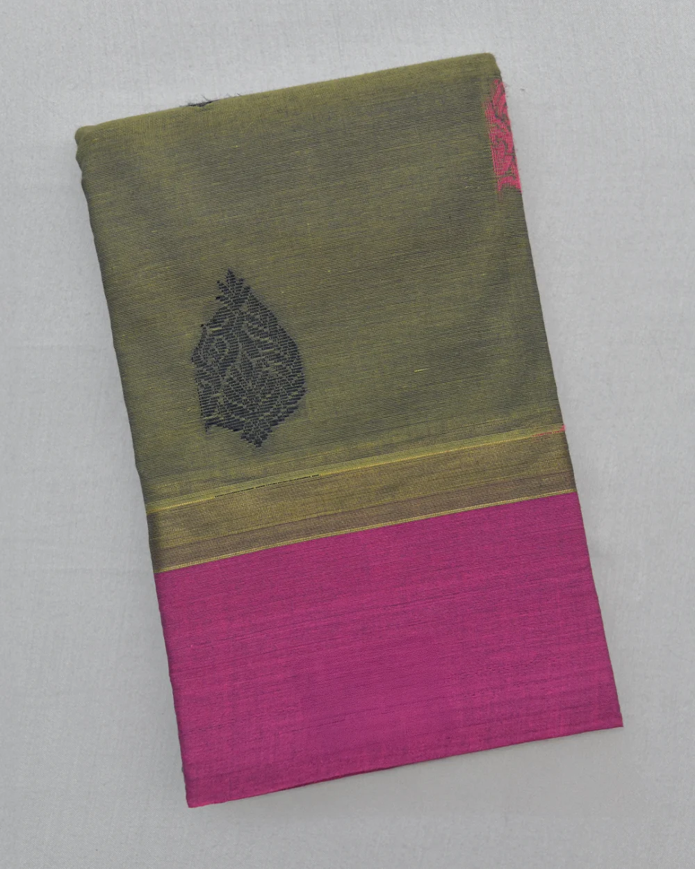 Rust Gold Kanchi Cotton Saree
