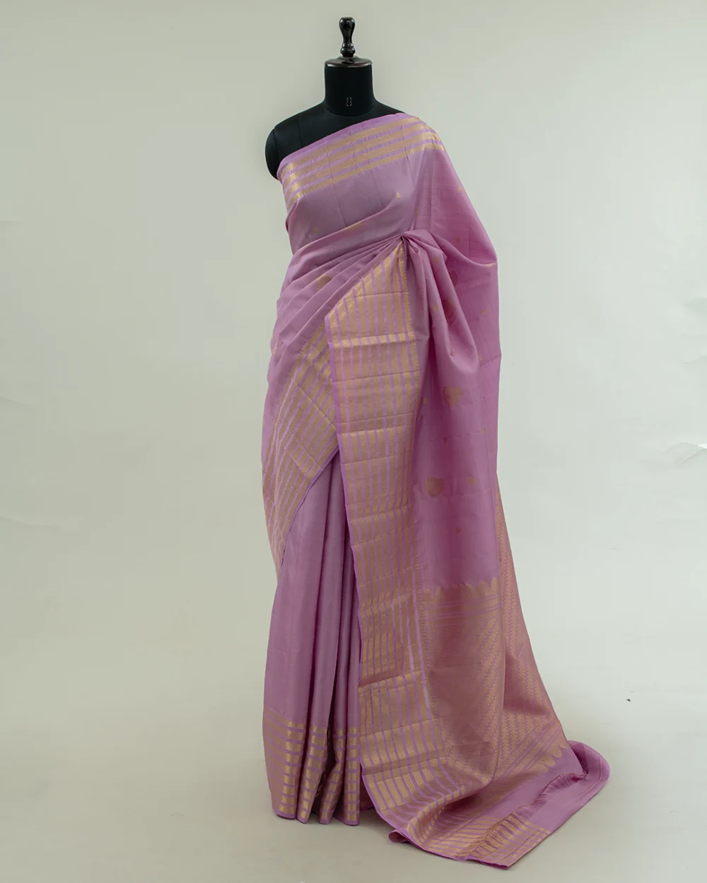 Lavender Kanjivaram Handloom Silk Saree