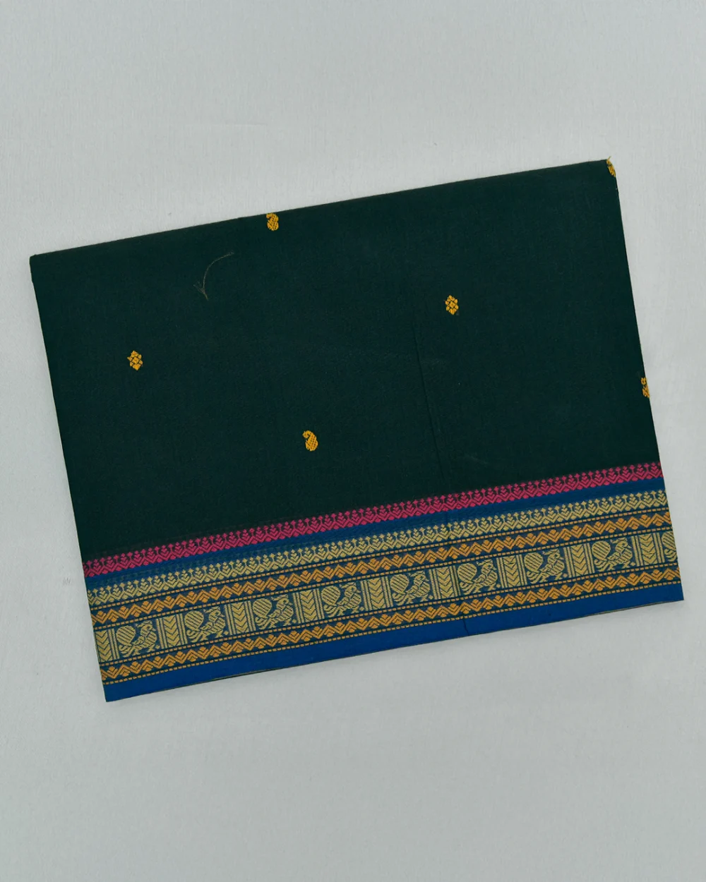 Velvet Green Kanchi Cotton Saree