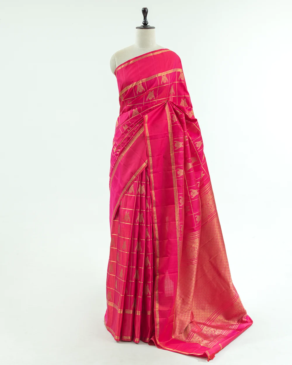 Pink Kanjivaram Handloom Silk Saree