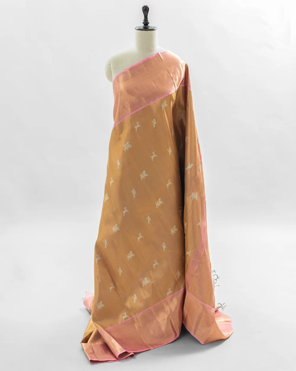 Antique Gold Tissue Kanjivaram Saree