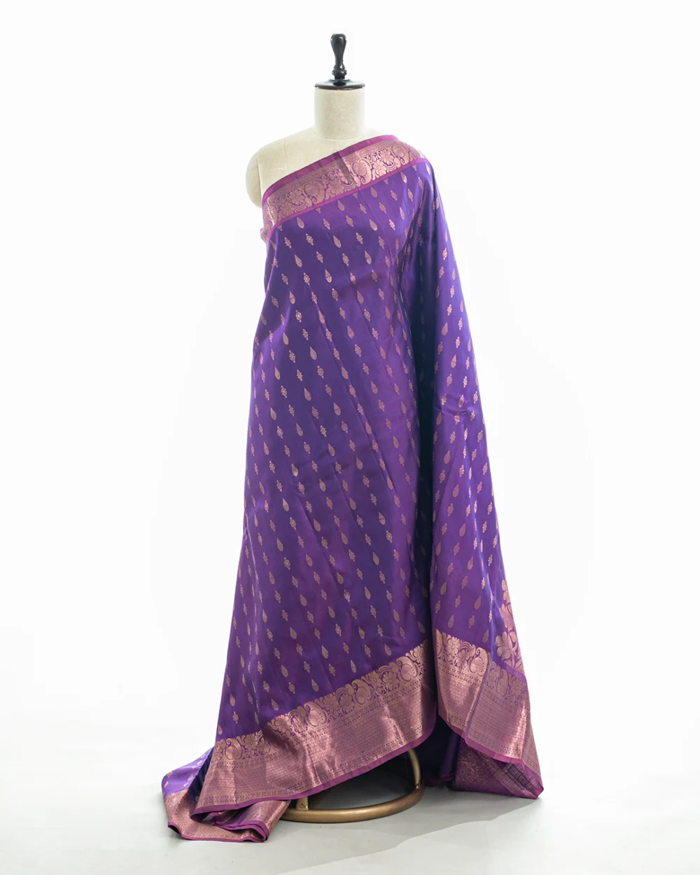 Fresh Brinjal Kanjivaram Handloom Silk Saree