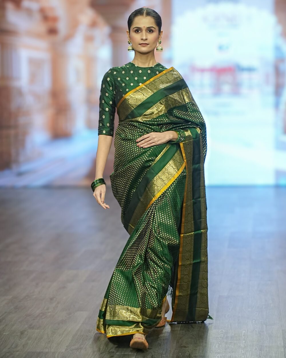 Green Kanjivaram Handloom Silk Saree