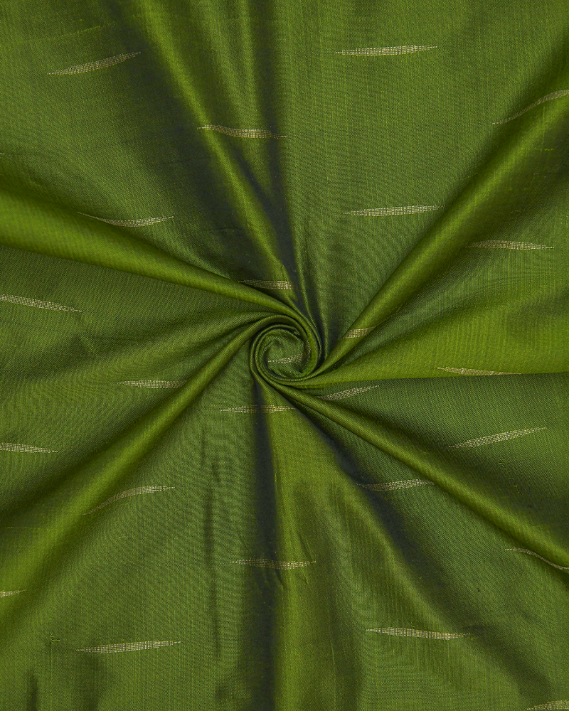 Moss Dark Green Silk Fabric