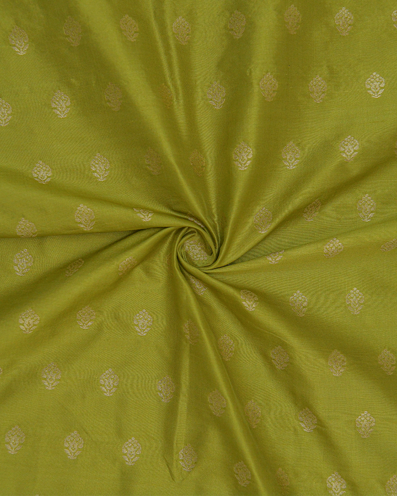 Mehndi Green Silk Fabric