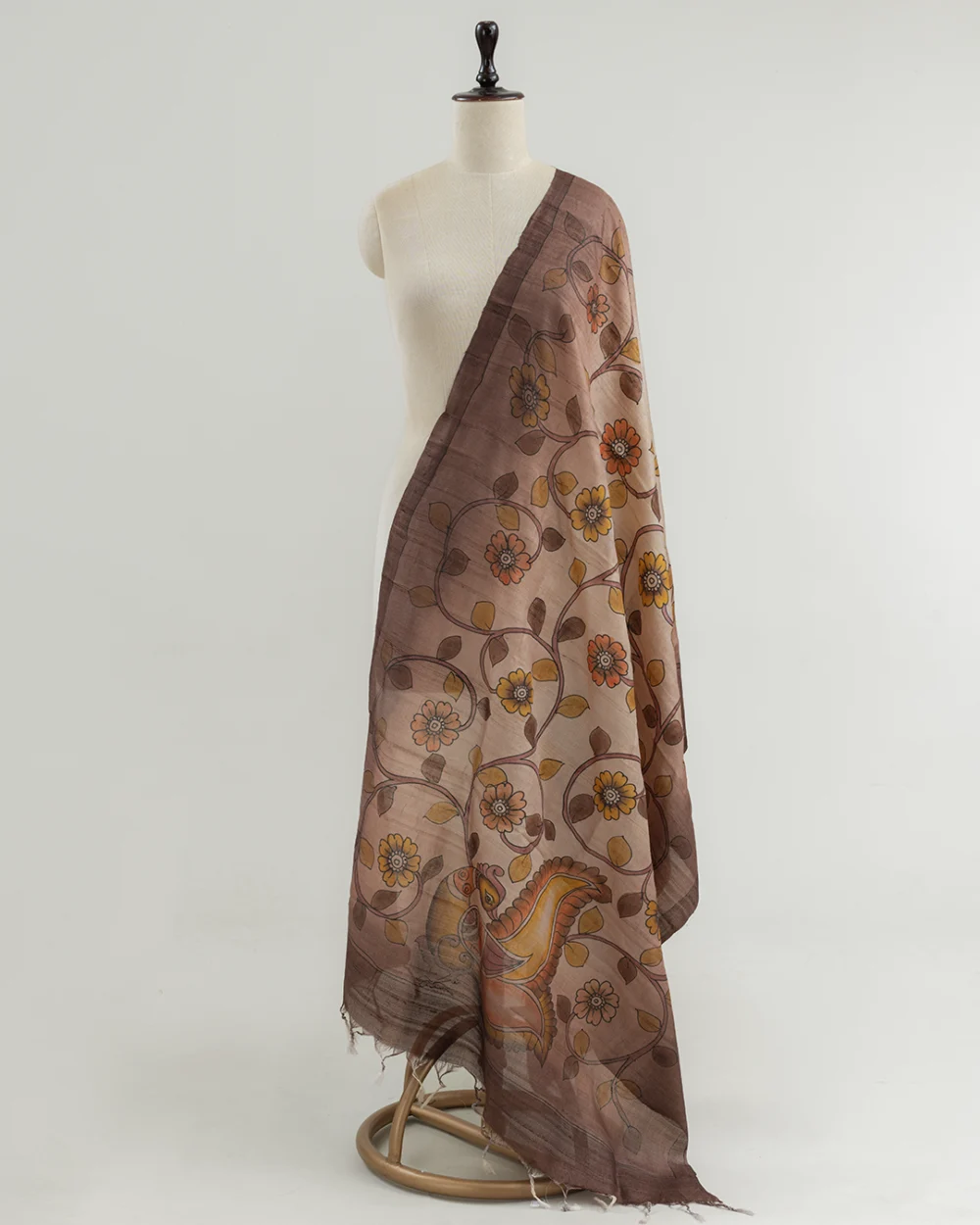 Tussar Kalamkari Dupatta
