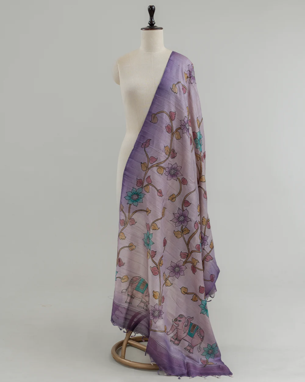 Tussar Kalamkari Dupatta