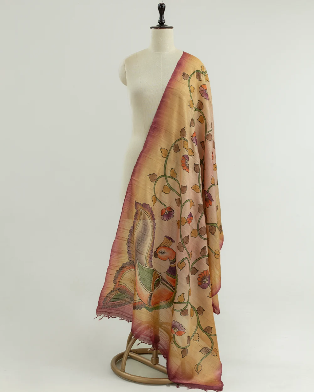 Tussar Kalamkari Dupatta