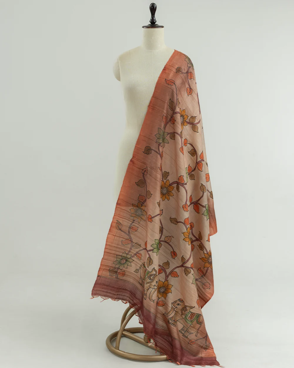 Tussar Kalamkari Dupatta