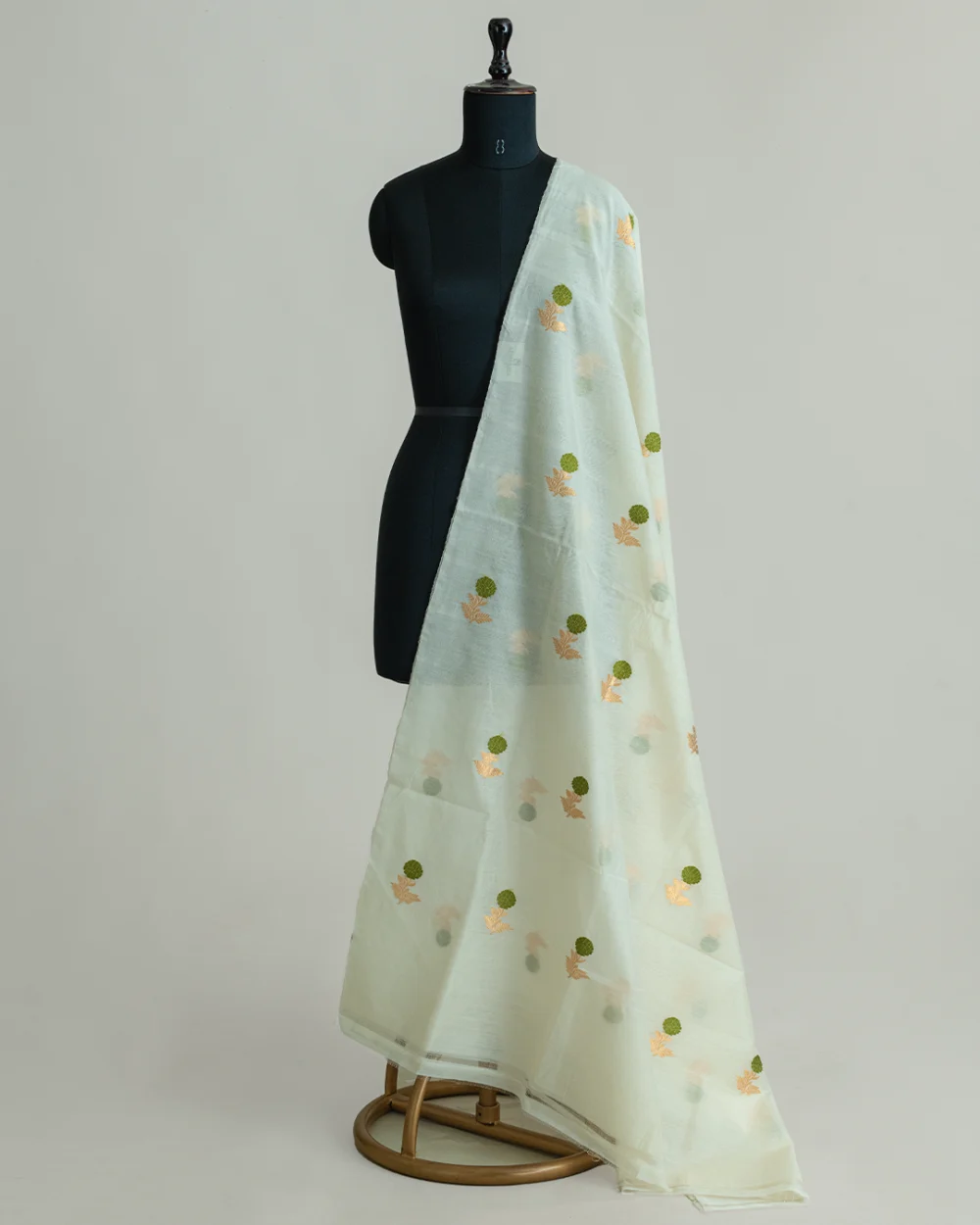 White Chanderi Dupatta