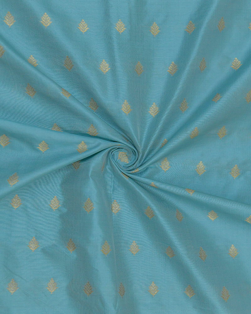 Ice Blue Silk  Fabric