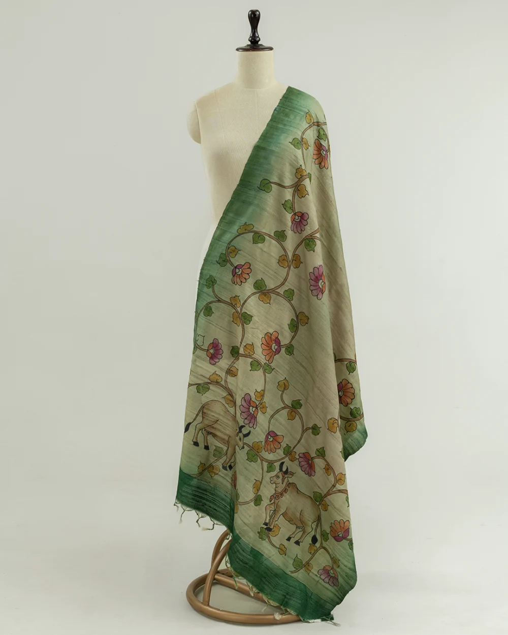 Tussar Kalamkari Dupatta