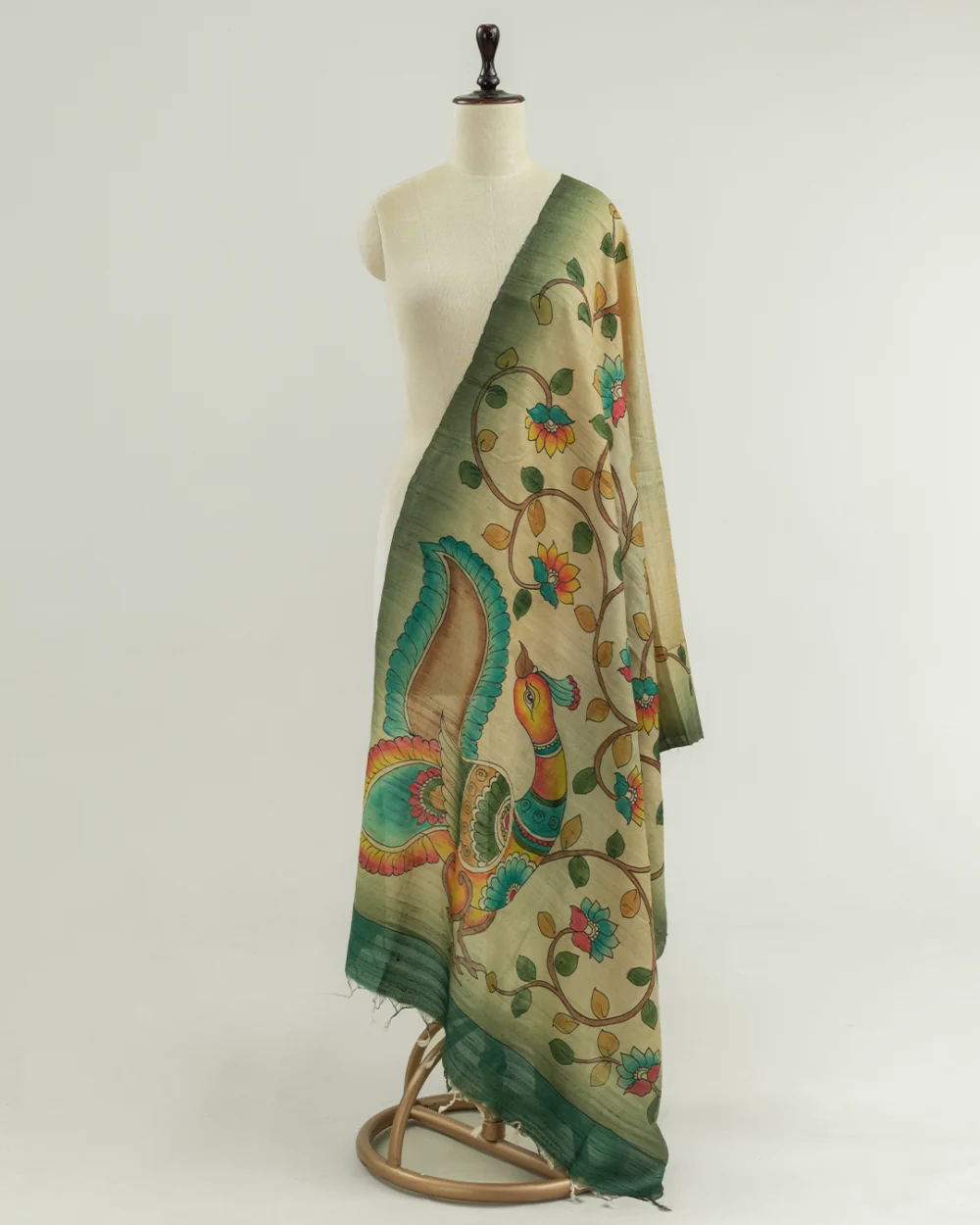 Tussar Kalamkari Dupatta