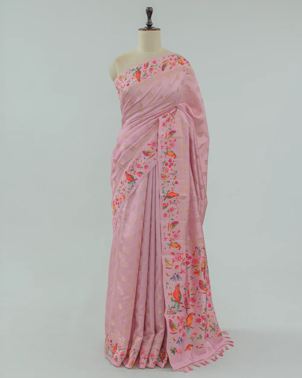 Light Rose Pink Fancy Saree